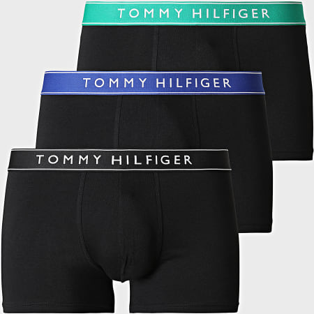 Tommy Hilfiger - Lot De 3 Boxers 3457 Noir Vert Bleu Roi