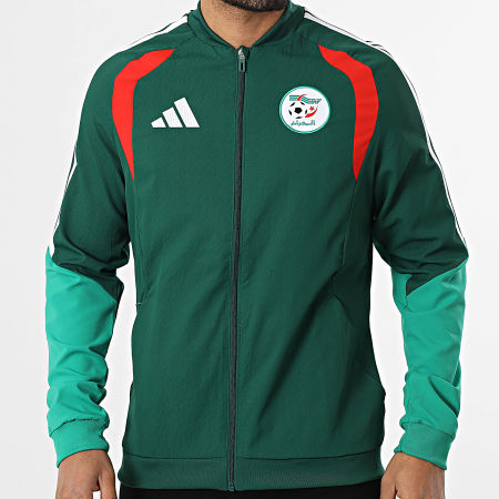 Adidas Sportswear - Veste Zippée A Bandes Fédération Algérienne de Football JZ0214 Vert