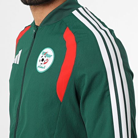Adidas Sportswear - Veste Zippée A Bandes Fédération Algérienne de Football JZ0214 Vert