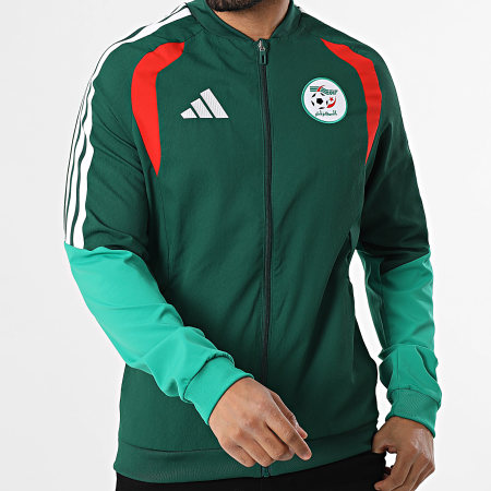 Adidas Sportswear - Veste Zippée A Bandes Fédération Algérienne de Football JZ0214 Vert