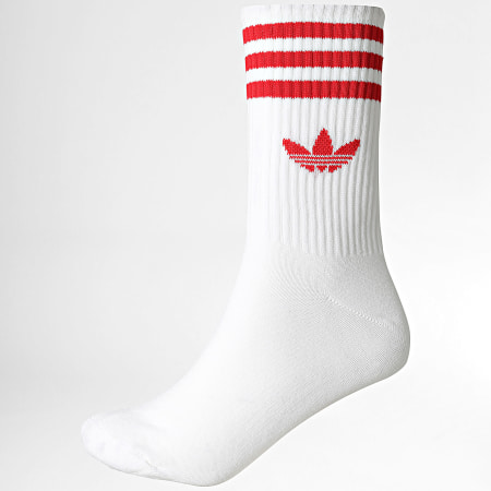 Adidas Originals - Pack van 3 Paar Sokken 3 Stripes Crew KT1692 Wit Roze Oranje Rood