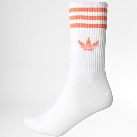 Adidas Originals - Pack van 3 Paar Sokken 3 Stripes Crew KT1692 Wit Roze Oranje Rood