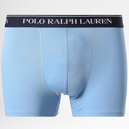 Polo Ralph Lauren - Lot De 3 Boxers Bleu Clair Bleu Marine Rouge Clair