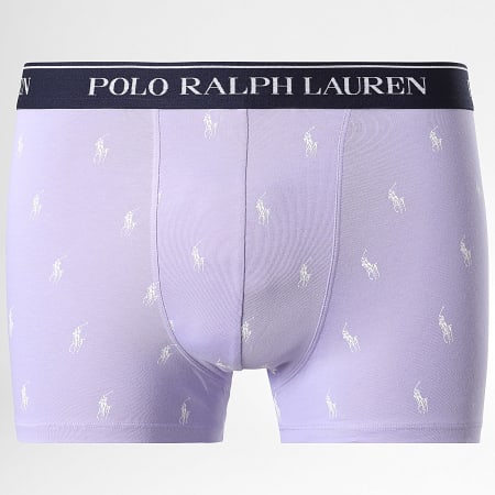 Polo Ralph Lauren - Lot De 3 Boxers Bleu Marine Vert Violet Clair