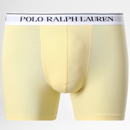 Polo Ralph Lauren - Lot De 3 Boxers Bleu Marine Bleu Clair Jaune