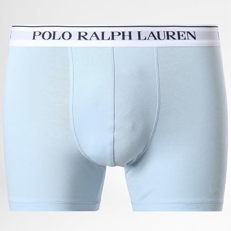 Polo Ralph Lauren - Lot De 3 Boxers Bleu Marine Bleu Clair Jaune