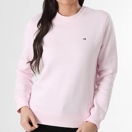 Tommy Jeans - Sweat Crewneck Femme Flag Crew 9959 Rose
