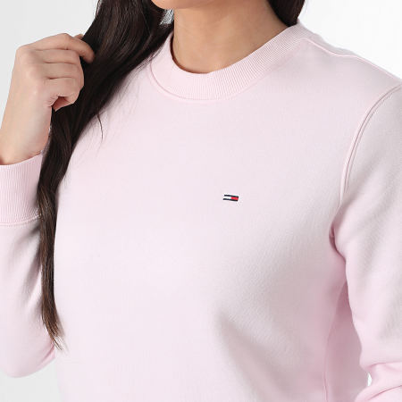 Tommy Jeans - Sweat Crewneck Femme Flag Crew 9959 Rose