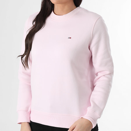 Tommy Jeans - Sweat Crewneck Femme Flag Crew 9959 Rose