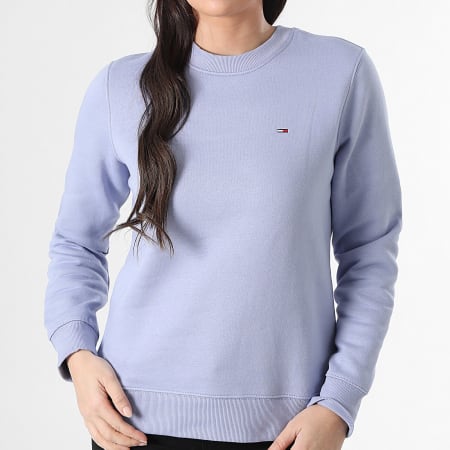 Tommy Jeans - Sweat Crewneck Femme Flag Crew 9959 Bleu Clair