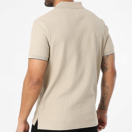 Tommy Hilfiger - Polo Manches Courtes Texturé Regular Fit Seersucker 1619 Beige
