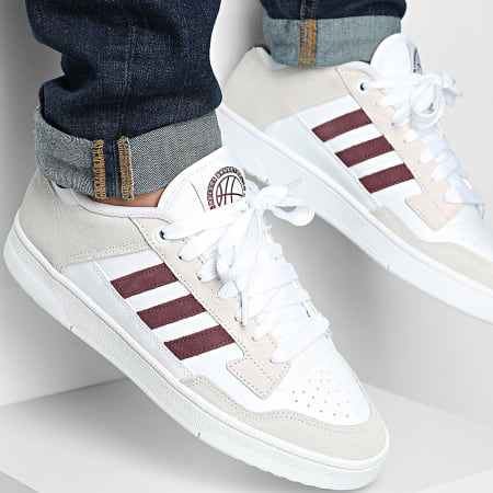 Adidas Sportswear - Baskets Rapid Court Low KI3951 Footwear White Maroon