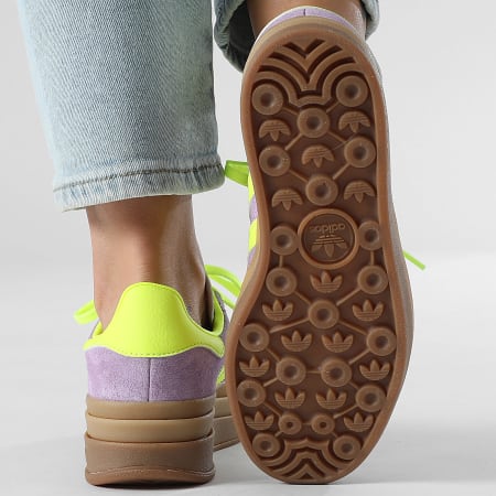 Adidas Originals - Zapatillas de Mujer Gazelle Bold IH4192 Polvo Ciruela Amarillo Solar Dorado Metálico