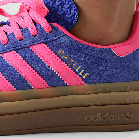 Adidas Originals - Zapatillas Mujer Gazelle Bold W IH4193 Lucid Blue Lucid Pink Gold Metallic