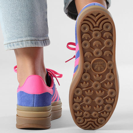 Adidas Originals - Zapatillas Mujer Gazelle Bold W IH4193 Lucid Blue Lucid Pink Gold Metallic