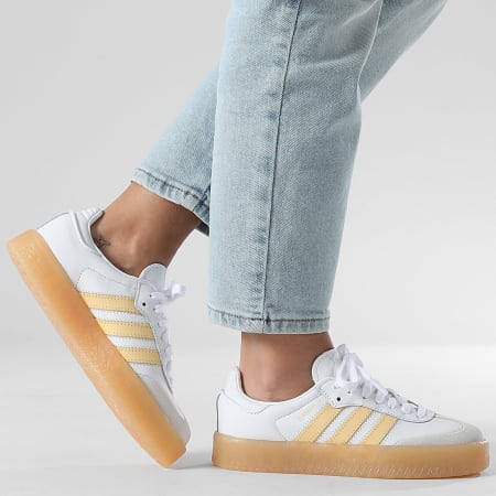 Adidas Originals - Zapatillas de Mujer Sambae W IH4025 Footwear White Orange Tint Semi Ice Tangerine