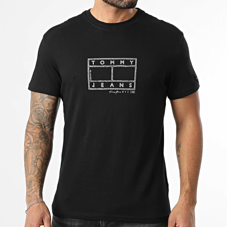 Tommy Jeans - Tee Shirt Center Flag 2317 Noir