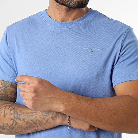 Tommy Jeans - Tee Shirt Slim Linear Chest 1780 Bleu