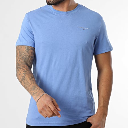 Tommy Jeans - Tee Shirt Slim Linear Chest 1780 Bleu