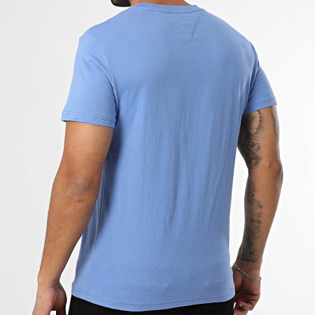 Tommy Jeans - Tee Shirt Slim Linear Chest 1780 Bleu