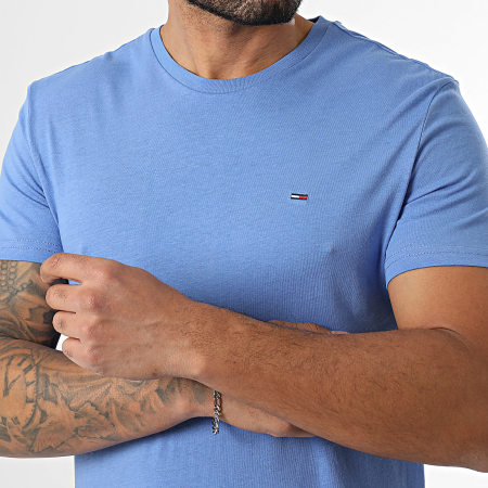 Tommy Jeans - Lot De 3 Tee Shirts Slim 1579 Blanc Bleu Clair Bleu Marine