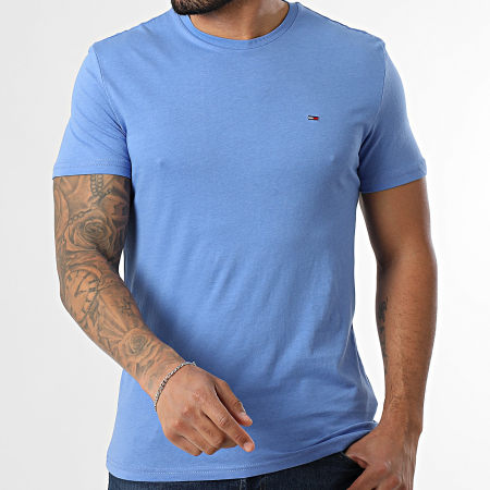Tommy Jeans - Lot De 3 Tee Shirts Slim 1579 Blanc Bleu Clair Bleu Marine
