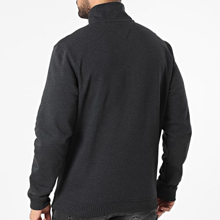 Tommy Jeans - Sudadera Cuello Alto Con Cremallera Badge 2344 Gris Antracita Melange