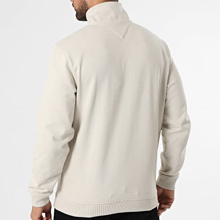 Tommy Jeans - Sweat Col Montant Zippé Badge 2344 Beige