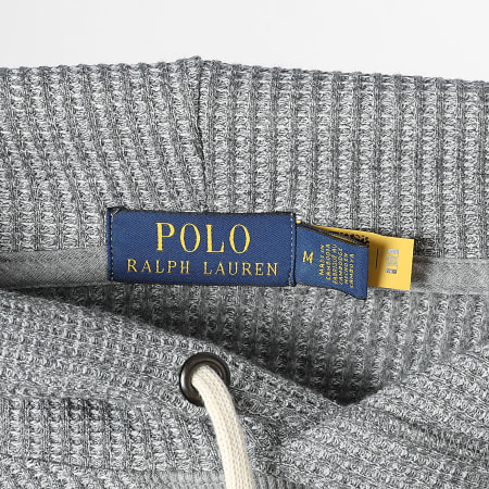 Polo Ralph Lauren - Sweat Capuche Waffle Original Player Gris Chiné