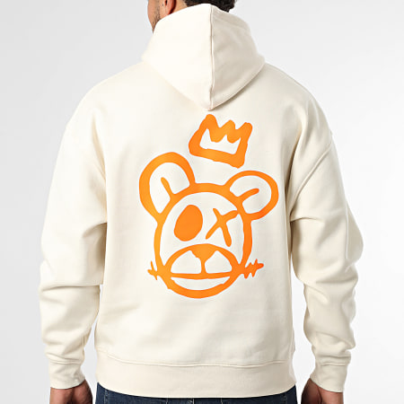 Sale Môme Paris - Sudadera con capucha relajada Nounours Royalty Beige Naranja