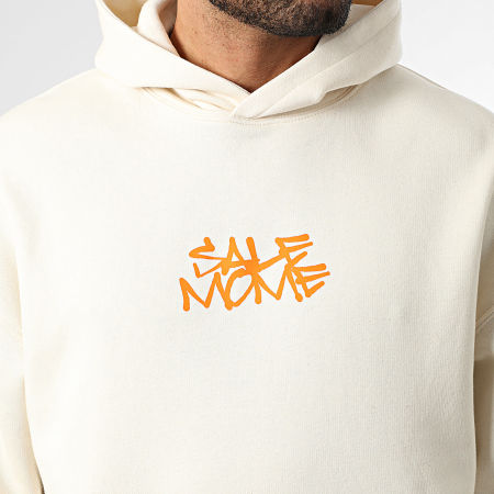 Sale Môme Paris - Sudadera con capucha relajada Nounours Royalty Beige Naranja
