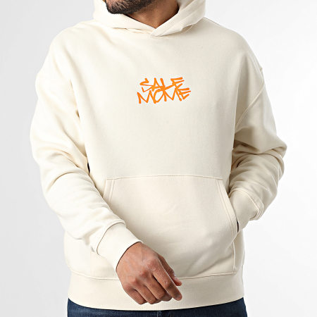 Sale Môme Paris - Sudadera con capucha relajada Nounours Royalty Beige Naranja