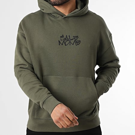 Sale Môme Paris - Sudadera con capucha relajada Conejo Royalty Verde Oliva Negro