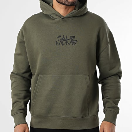 Sale Môme Paris - Sudadera con capucha relajada Conejo Royalty Verde Oliva Negro