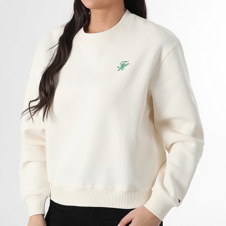Tommy Hilfiger - Sweat Crewneck Femme Script 8430 Beige Clair