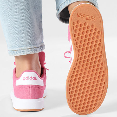 Adidas Performance - Zapatillas Mujer Grand Court 00s K JR9850 Fusión Rosa Footwear Blanco Goma 10