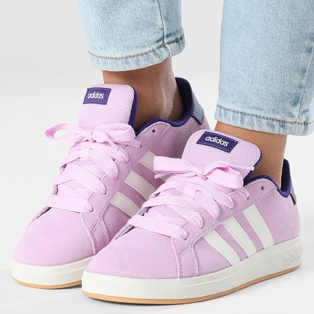 Adidas Performance - Zapatillas Mujer Grand Court 00s K JR9851 Lila Bliss Blanco Central Púrpura Collegiate