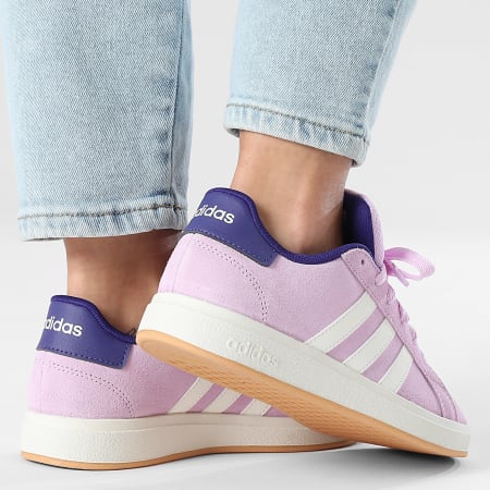Adidas Performance - Zapatillas Mujer Grand Court 00s K JR9851 Lila Bliss Blanco Central Púrpura Collegiate