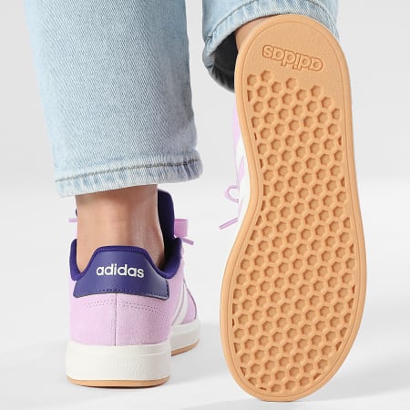 Adidas Performance - Zapatillas Mujer Grand Court 00s K JR9851 Lila Bliss Blanco Central Púrpura Collegiate