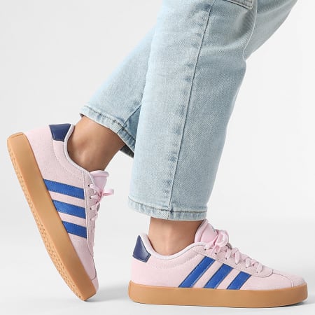 Adidas Sportswear - Baskets Femme VL Court 3.0 K KI6492 Footwear White Royal Blue Clear Pink