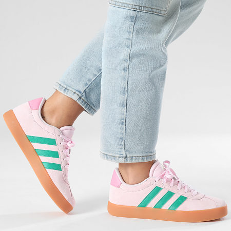 Adidas Sportswear - Women's Sneakers VL Court 3.0 K KI9260 Clear Pink Court  Green Gum 2 - Ryses