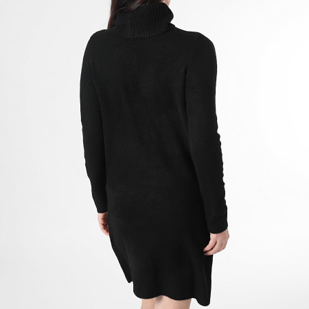 Only - Vestido Jersey Mujer Cuello Alto Elanor Negro