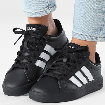 Adidas Performance - Zapatillas Mujer Grand Court 3.0 J KJ4367 Footwear Blanco Negro Central