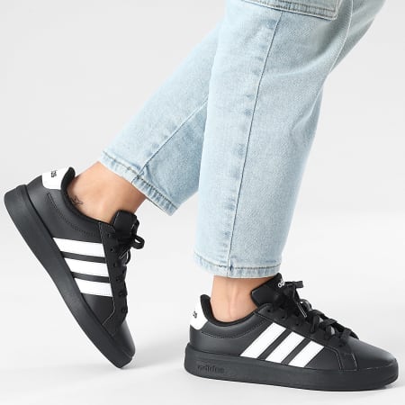 Adidas Performance - Zapatillas Mujer Grand Court 3.0 J KJ4367 Footwear Blanco Negro Central