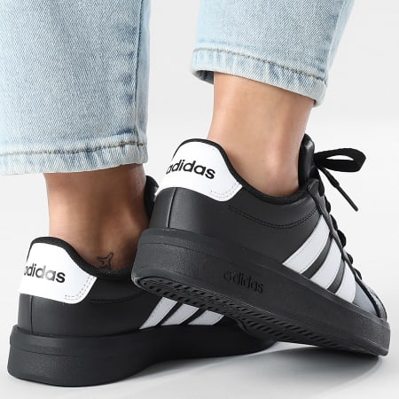 Adidas Performance - Zapatillas Mujer Grand Court 3.0 J KJ4367 Footwear Blanco Negro Central