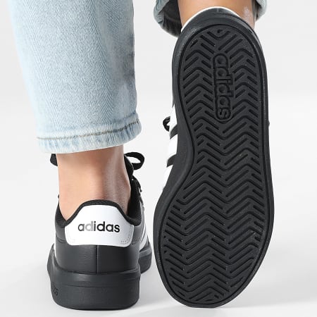 Adidas Performance - Zapatillas Mujer Grand Court 3.0 J KJ4367 Footwear Blanco Negro Central