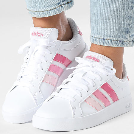 Adidas Performance - Zapatillas Mujer Lifestyle 3 Stripes Blanco Rosa