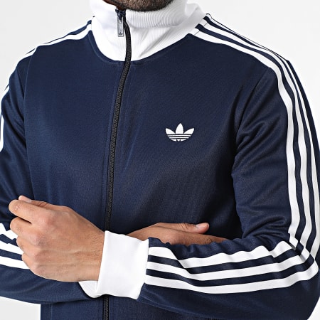 Adidas Originals - Veste Zippée A Bandes Beckenbauer KE3526 Bleu Marine Blanc