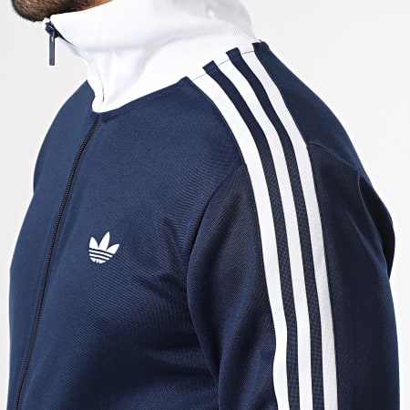 Adidas Originals - Veste Zippée A Bandes Beckenbauer KE3526 Bleu Marine Blanc