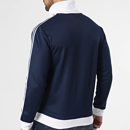 Adidas Originals - Veste Zippée A Bandes Beckenbauer KE3526 Bleu Marine Blanc